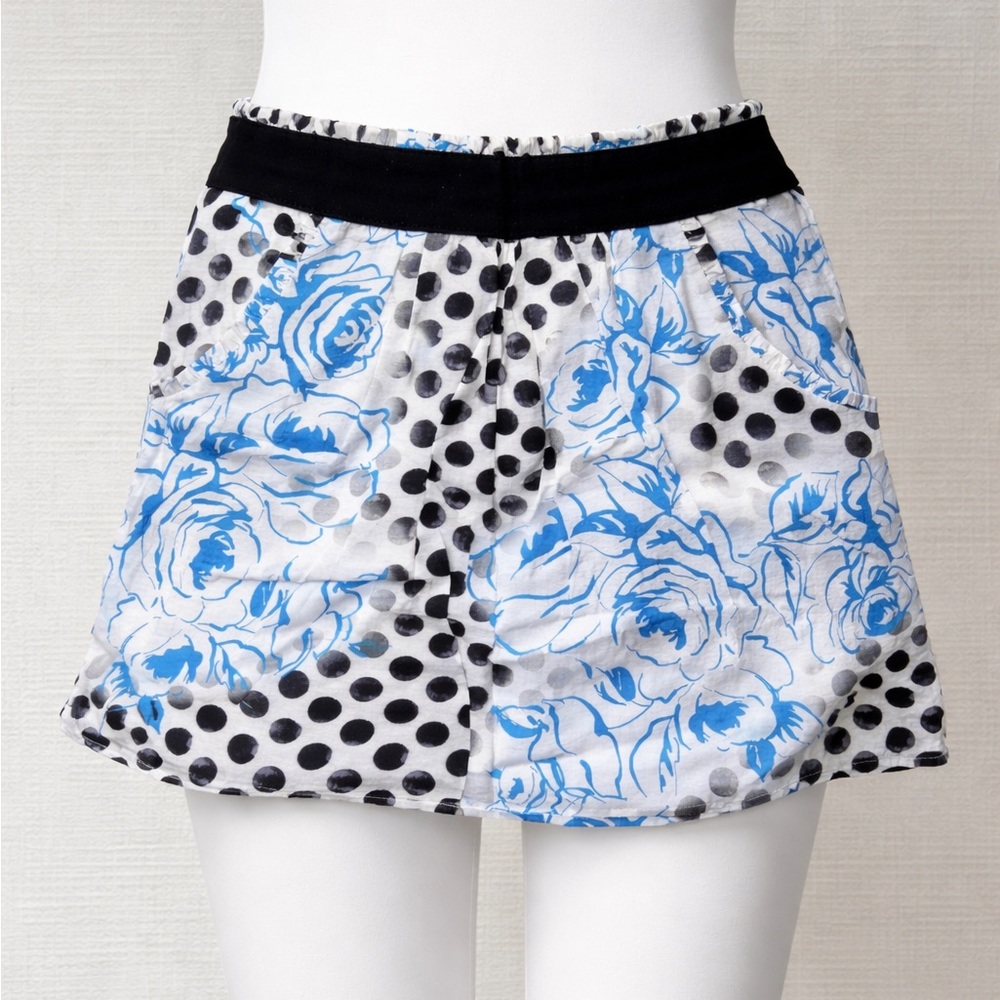 Vintage Floral and Polka Dot Skirt